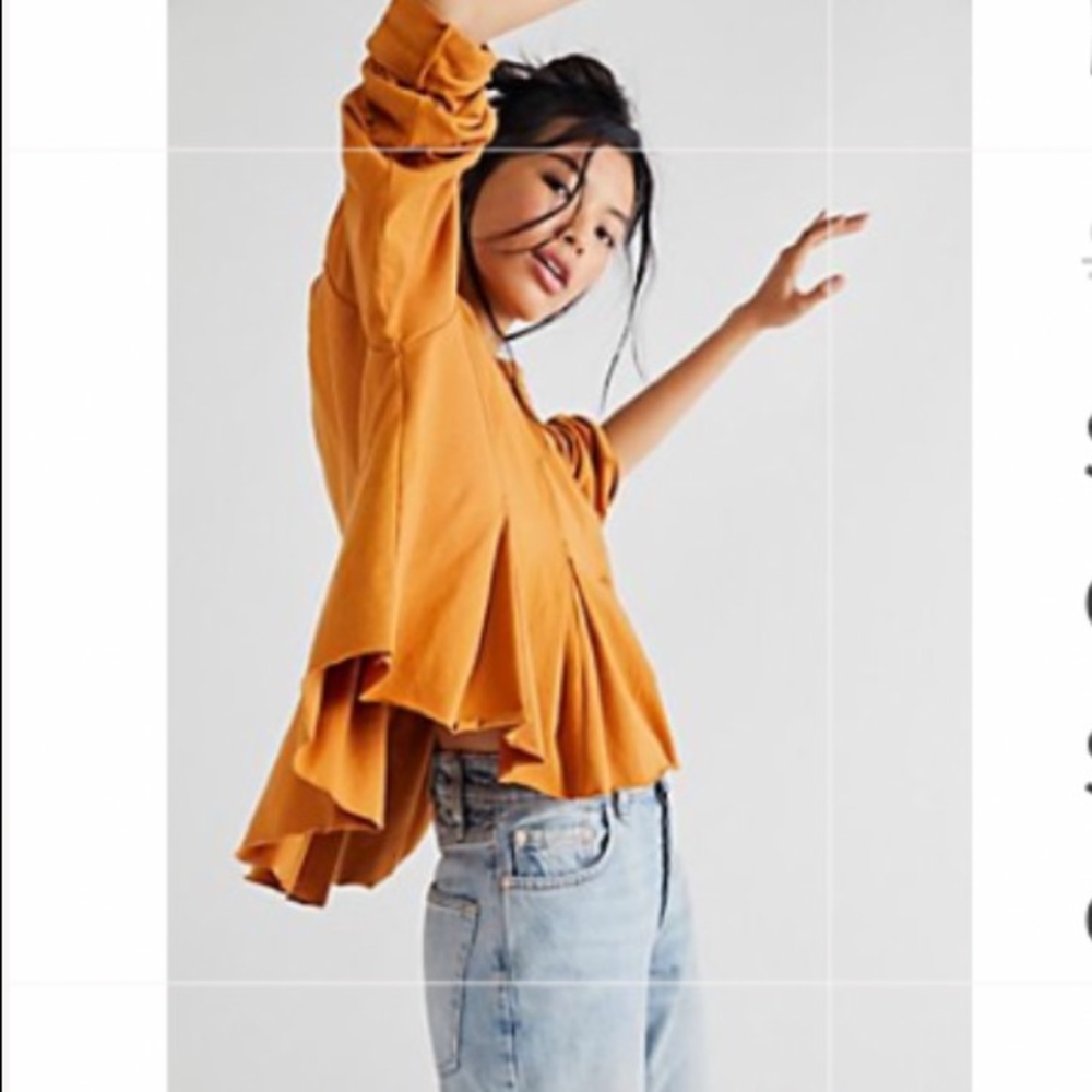 Free People Friday Pullover - GOLD